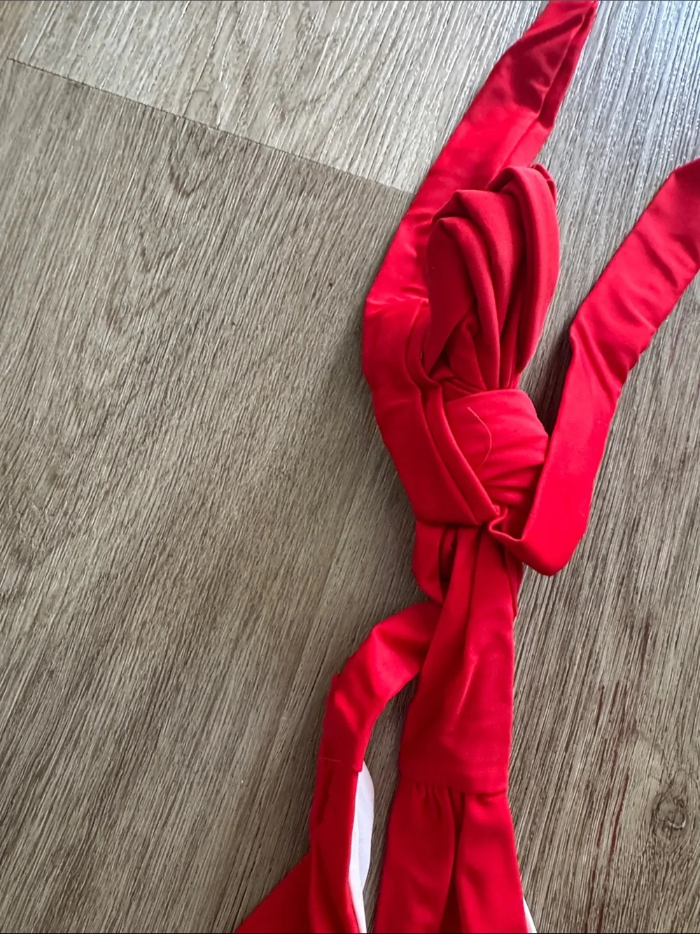 Women’s Red Halter One-Piece Swimsuit